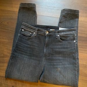 rag & bone Jeans Nina High-Rise Ankle Skinny In Wythe Gray/Faded Black 31